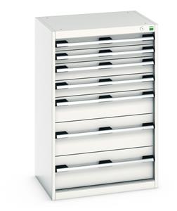 Bott Drawer Cabinets 525 Depth with 650mm wide full extension drawers Bott Cubio 7 Drawer Cabinet 650W x 525D x 1000mmH